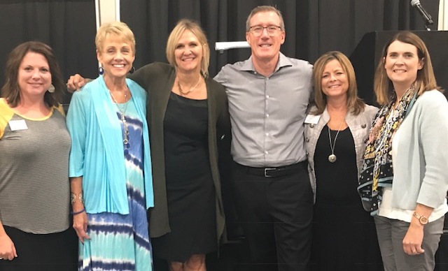 Kelly and Penny Kittle with the Literacy Center staff (August 2017)